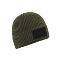 Military Green-Black - Back - Beechfield Unisex Adult Patch Beanie