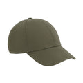 Olive Green - Front - Beechfield Unisex Adult Organic Cotton Baseball Cap