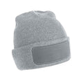 Heather Grey - Front - Beechfield Unisex Adult Original Patch Beanie