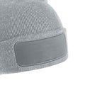 Heather Grey - Back - Beechfield Unisex Adult Original Patch Beanie