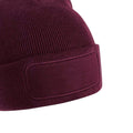 Burgundy - Back - Beechfield Unisex Adult Original Patch Beanie