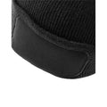 Black - Back - Beechfield Unisex Adult Original Patch Beanie