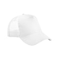 White - Front - Beechfield Childrens-Kids Snapback Trucker Cap