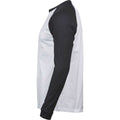 White-Black - Lifestyle - Tee Jays Mens Long-Sleeved Baseball T-Shirt