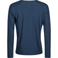 Navy Melange - Back - Tee Jays Mens CoolDry Long-Sleeved Crop T-Shirt
