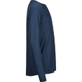 Navy Melange - Side - Tee Jays Mens CoolDry Long-Sleeved Crop T-Shirt