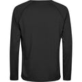 Black - Back - Tee Jays Mens CoolDry Long-Sleeved Crop T-Shirt