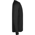 Black - Side - Tee Jays Mens CoolDry Long-Sleeved Crop T-Shirt
