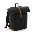 Black - Front - Quadra Heritage Leather Accents Backpack