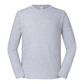 Heather Grey - Front - Fruit of the Loom Mens Iconic Premium Long-Sleeved T-Shirt