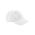 White - Front - Beechfield Organic Cotton Panelled Baseball Cap