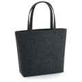 Charcoal Melange - Back - Bagbase Felt Shopper Bag