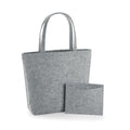 Grey Melange - Front - Bagbase Felt Shopper Bag