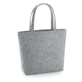 Grey Melange - Back - Bagbase Felt Shopper Bag