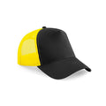 Black-Yellow - Front - Beechfield Unisex Adult Snapback Trucker Cap