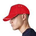 Classic Red-White - Lifestyle - Beechfield Unisex Adult Ultimate Sandwich Peak Cap