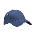 French Navy-Putty - Front - Beechfield Unisex Adult Ultimate Sandwich Peak Cap