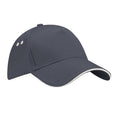 Graphite Grey-Oyster - Front - Beechfield Unisex Adult Ultimate Sandwich Peak Cap