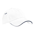 White-French Navy - Front - Beechfield Unisex Adult Ultimate Sandwich Peak Cap