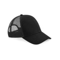 Black - Front - Beechfield Unisex Adult Organic Cotton Trucker Cap