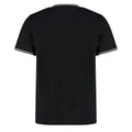 Black-White-Grey - Back - Kustom Kit Mens Tipped Fashion T-Shirt