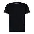 Black-White-Grey - Front - Kustom Kit Mens Tipped Fashion T-Shirt