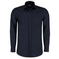 Dark Navy - Front - Kustom Kit Mens Poplin Tailored Long-Sleeved Formal Shirt