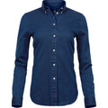 Indigo - Front - Tee Jays Womens-Ladies Twill Shirt