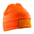 Fluorescent Orange - Front - Result Unisex Adult Thinsulate Printable Winter Beanie