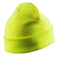 Fluorescent Yellow - Back - Result Unisex Adult Thinsulate Printable Winter Beanie