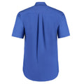 Royal Blue - Back - Kustom Kit Mens Poplin Short-Sleeved Shirt