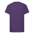 Purple - Back - Fruit of the Loom Childrens-Kids Original Cotton T-Shirt