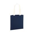 French Navy-Natural - Front - Westford Mill EarthAware Organic Bag For Life Contrast Tote Bag