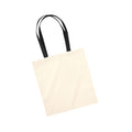Natural-Black - Back - Westford Mill EarthAware Organic Bag For Life Contrast Tote Bag