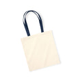 Natural-French Navy - Back - Westford Mill EarthAware Organic Bag For Life Contrast Tote Bag