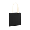 Black-Natural - Front - Westford Mill EarthAware Organic Bag For Life Contrast Tote Bag