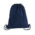 French Navy - Front - Westford Mill Premium Cotton Drawstring Bag