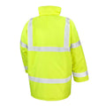 Yellow - Back - SAFE-GUARD by Result Mens Motorway Hi-Vis Jacket