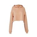 Peach - Front - Bella + Canvas Womens-Ladies Fleece Crop Hoodie