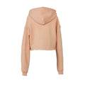 Peach - Back - Bella + Canvas Womens-Ladies Fleece Crop Hoodie