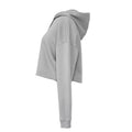 Storm Grey - Side - Bella + Canvas Womens-Ladies Fleece Crop Hoodie