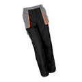 Black-Grey-Orange - Back - WORK-GUARD by Result Unisex Adult Lite Work Trousers