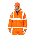 Orange - Back - SAFE-GUARD by Result Mens Hi-Vis Winter Blouson Jacket