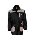 Black-Grey-Orange - Back - WORK-GUARD by Result Mens Lite Overalls