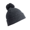 Grey - Front - Result Childrens-Kids Winter Essentials Pom Pom Beanie