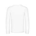 White - Back - B&C Mens #E190 Plain Long-Sleeved T-Shirt