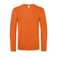 Urban Orange - Front - B&C Mens #E190 Plain Long-Sleeved T-Shirt