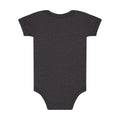 Dark Grey - Back - Bella + Canvas Baby Heather Jersey Short-Sleeved Bodysuit