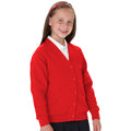 Bright Red - Back - Jerzees Schoolgear Childrens Fleece Cardigan
