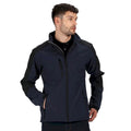 Navy-Black - Back - Regatta Mens Hydroforce 3-layer Membrane Waterproof Breathable Softshell Jackets